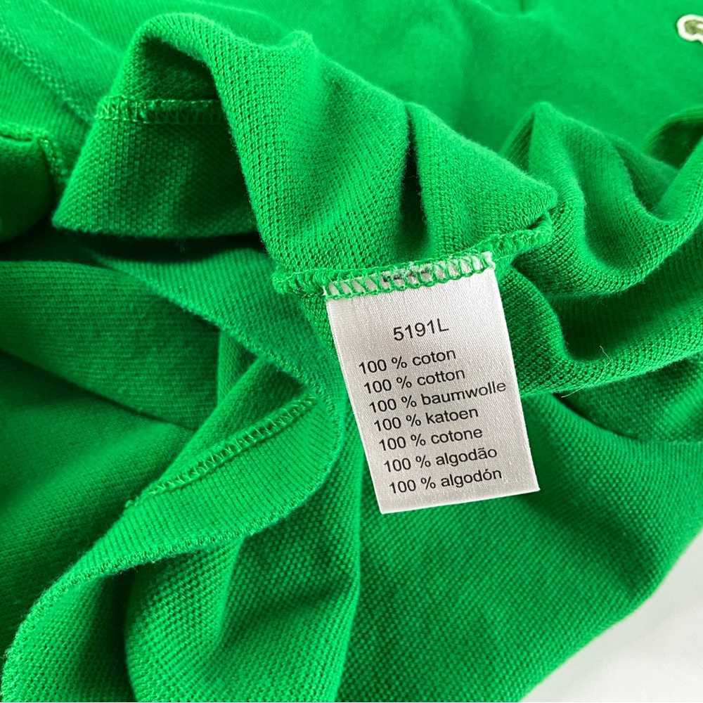 Lacoste Men's Green Cotton Polo Shirt Size 6 / XL Short Sleeve Classic Preppy - Picture 8 of 10